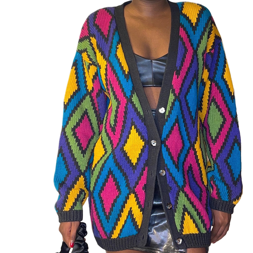 Vintage Knit Vibrant Cardigan (S-L) – EXCEUS