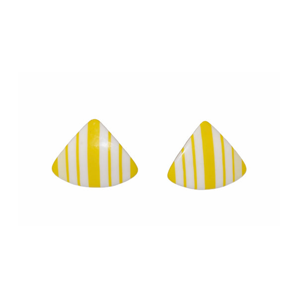 Vintage Yellow Stripe Earrings - EXCEUS 