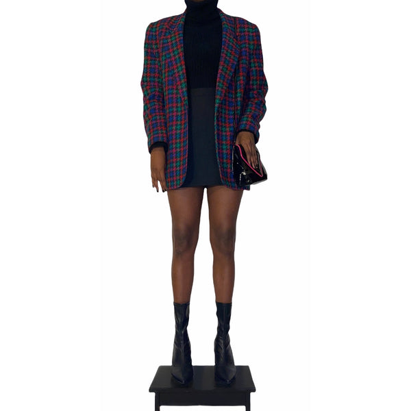 Vintage Houndstooth Blazer (S-M)