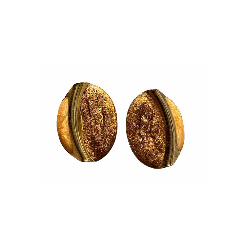 Vintage Gold Almond Earrings - EXCEUS 