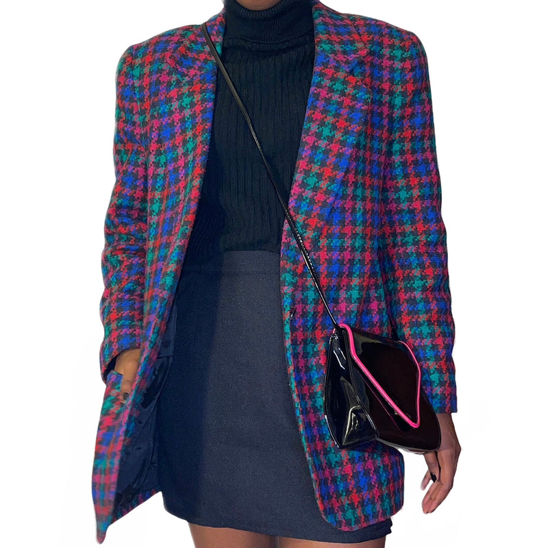 Vintage Houndstooth Blazer (S-M)