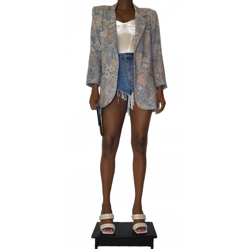 Vintage Pastel Tones Blazer (S-M) - EXCEUS 