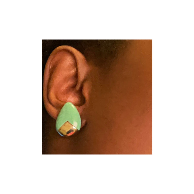 Vintage Teal Teardrop Earrings - EXCEUS 