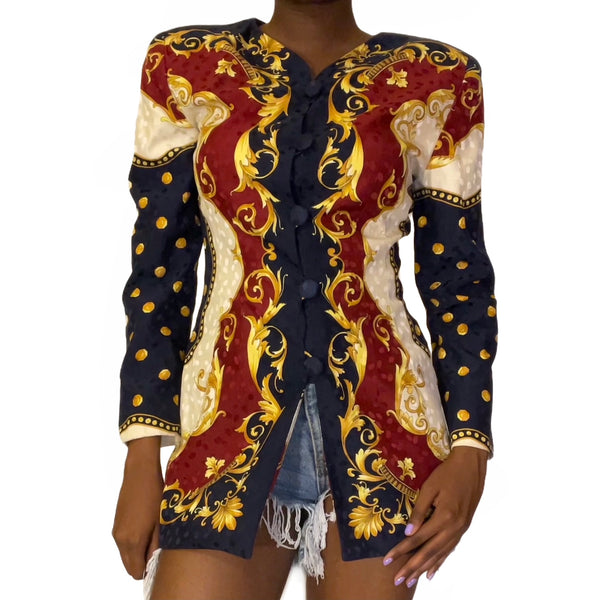 Vintage Baroque Blazer (XS-S) - EXCEUS 