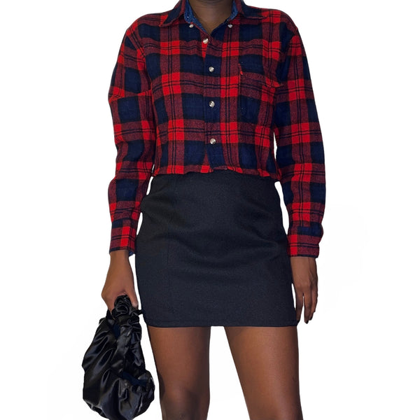 Vintage Cropped Flannel (S-M)