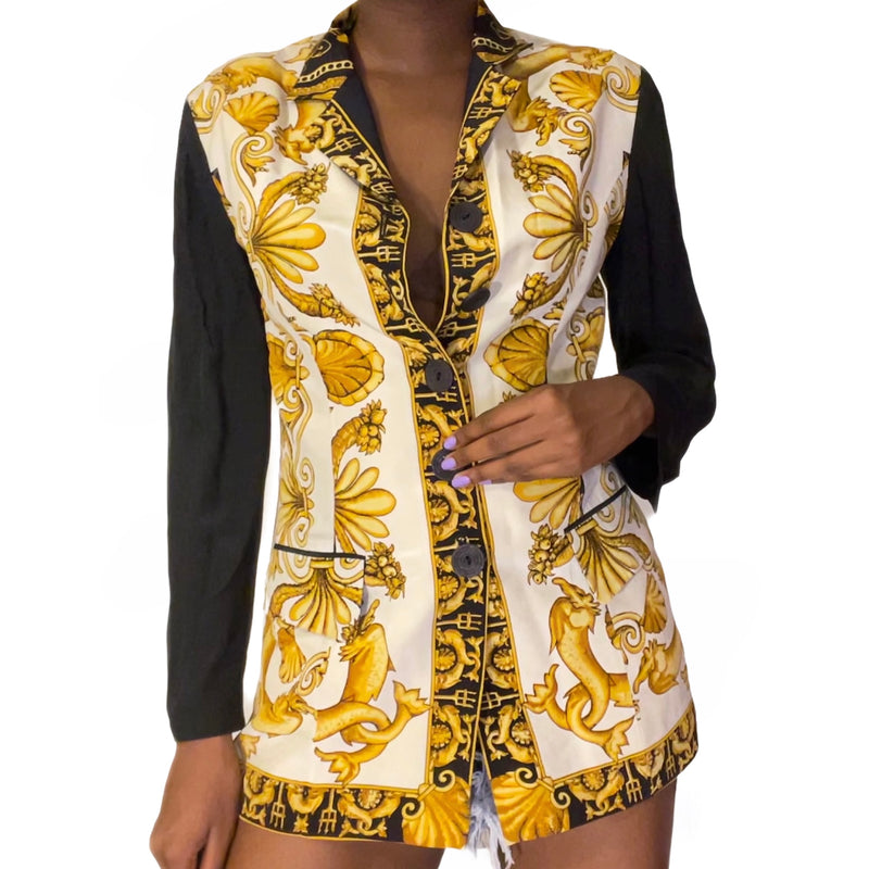 Vintage Versace-esq Silk Blazer (S-M) - EXCEUS 