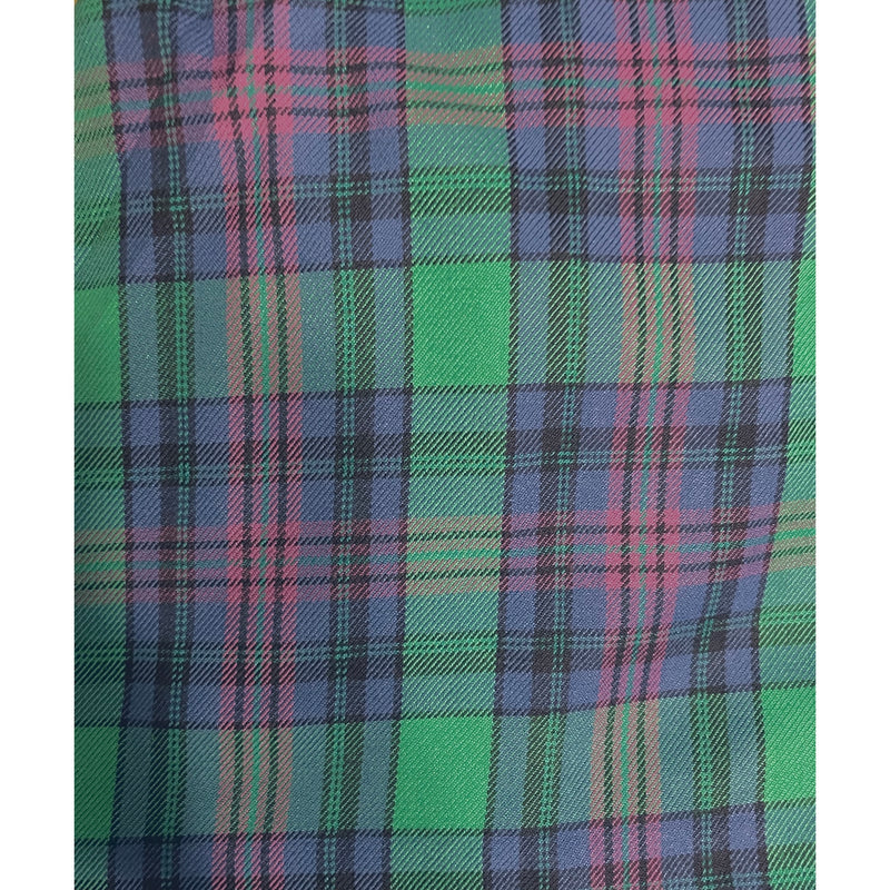 Vintage High Slit Plaid Skirt (M)