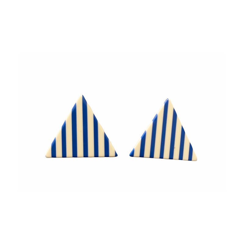 Vintage Stripe Triangle Earrings - EXCEUS 