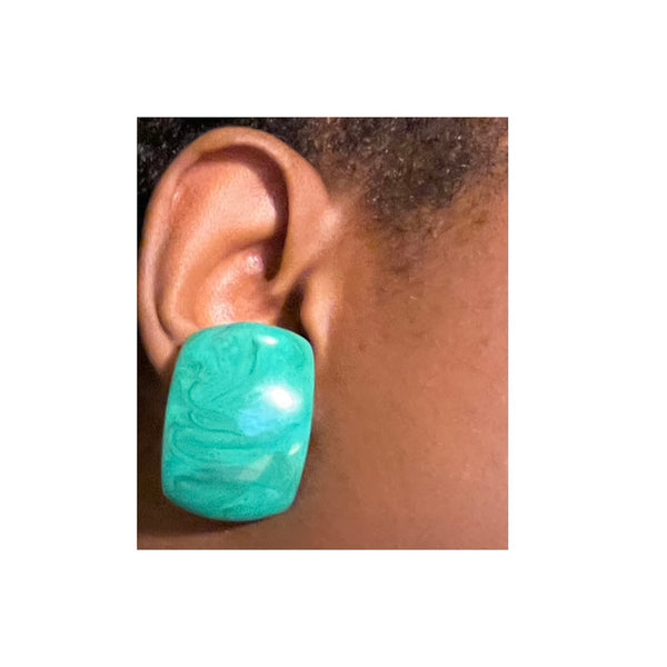 Vintage Green Marble Earrings - EXCEUS 