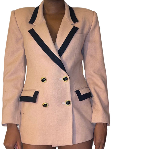 Vintage Structured Wool Blazer (S)