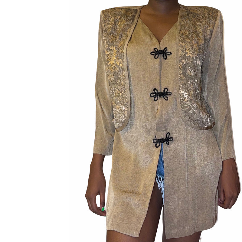 Vintage Metallic Traditional Blouse (S-L) - EXCEUS 