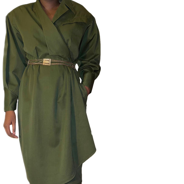 Vintage Aviator Wool Dress (S-M)