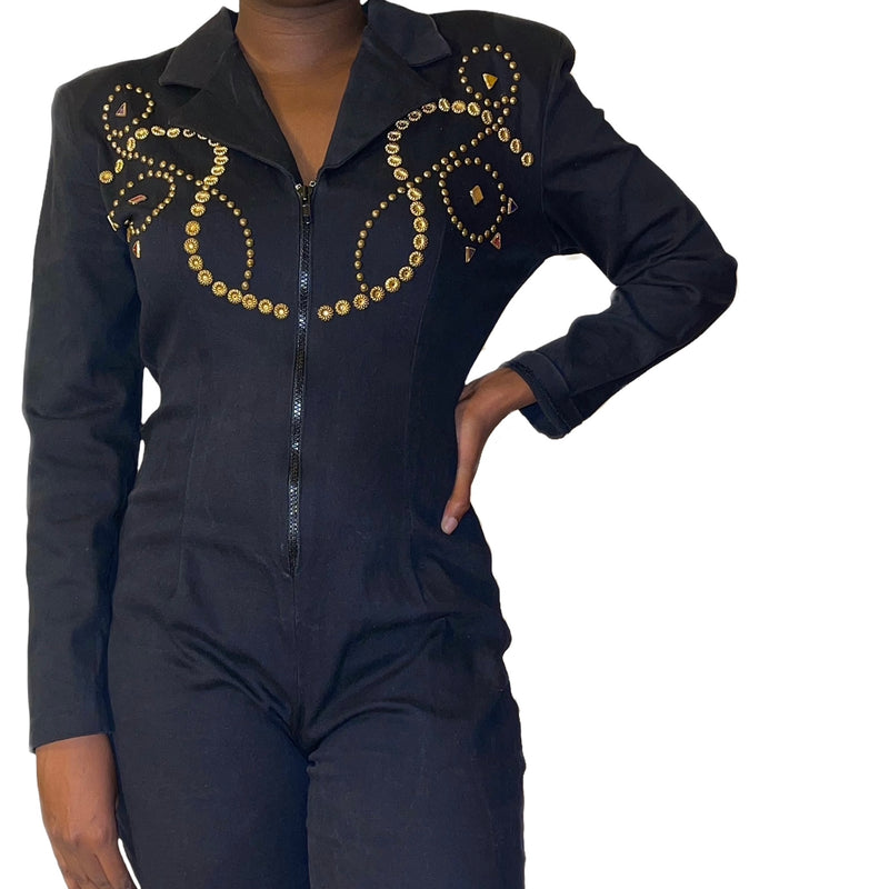 Vintage Embellished Jumpsuit (S-M)